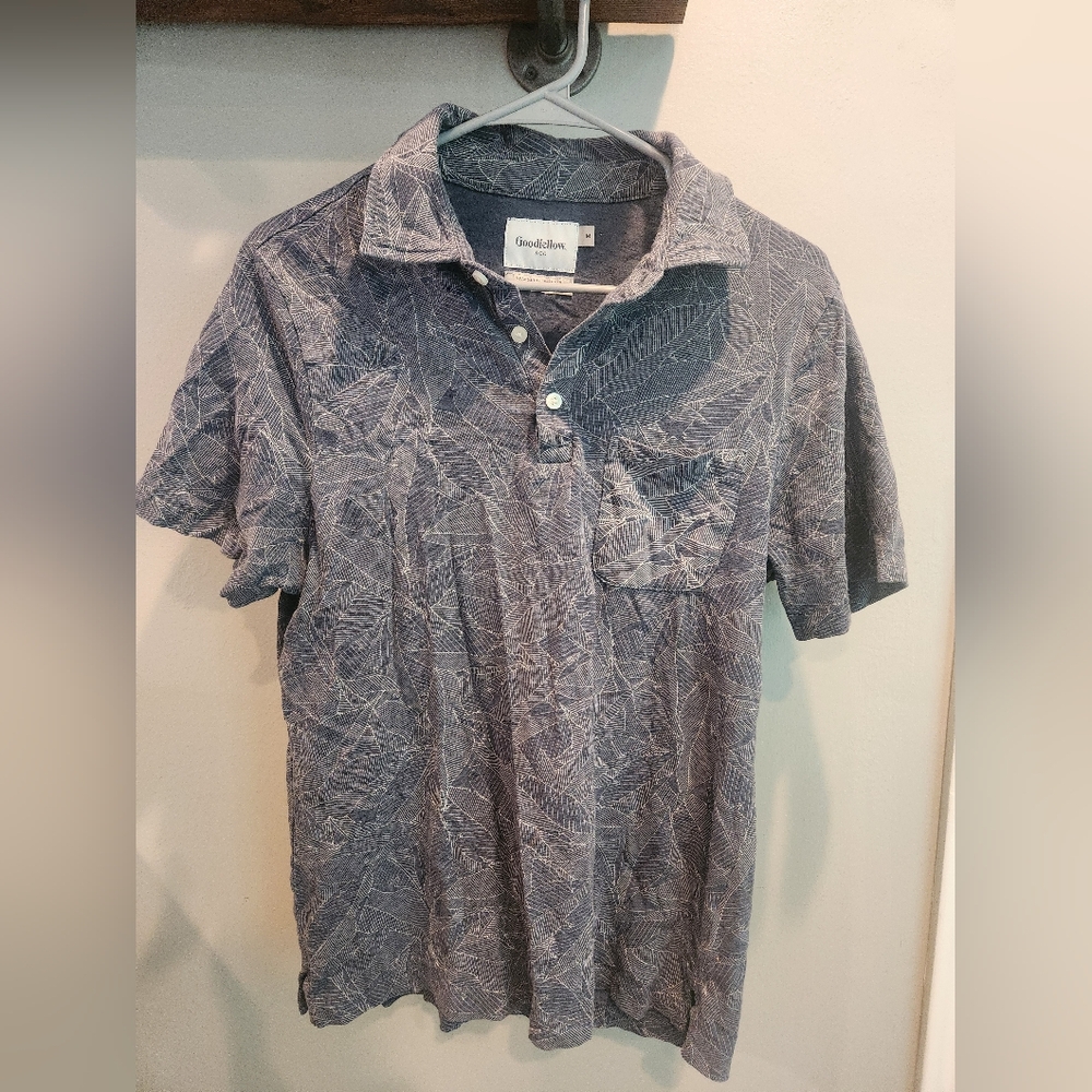 Goodfellow & Co Slim Fit Short Sleeve Pique Polo Shirt Grey Leaf